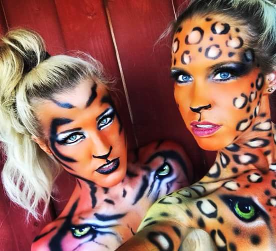 Bodypainting Raubkatzen