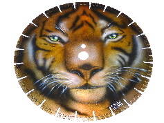 Tiger Trennscheibe Airbrush Custompainting