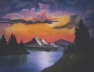 �lbild Abendd�mmerung