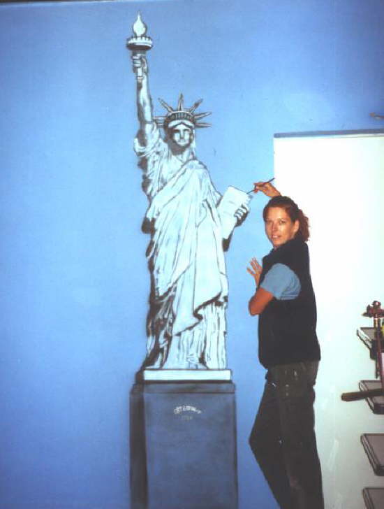 Wandbemalung Freiheitsstatue