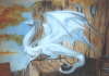 Wandgestaltung Drache wei� I