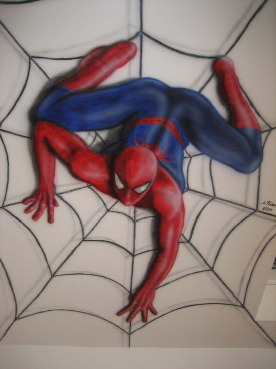 Wandgestaltung Schrge Spiderman